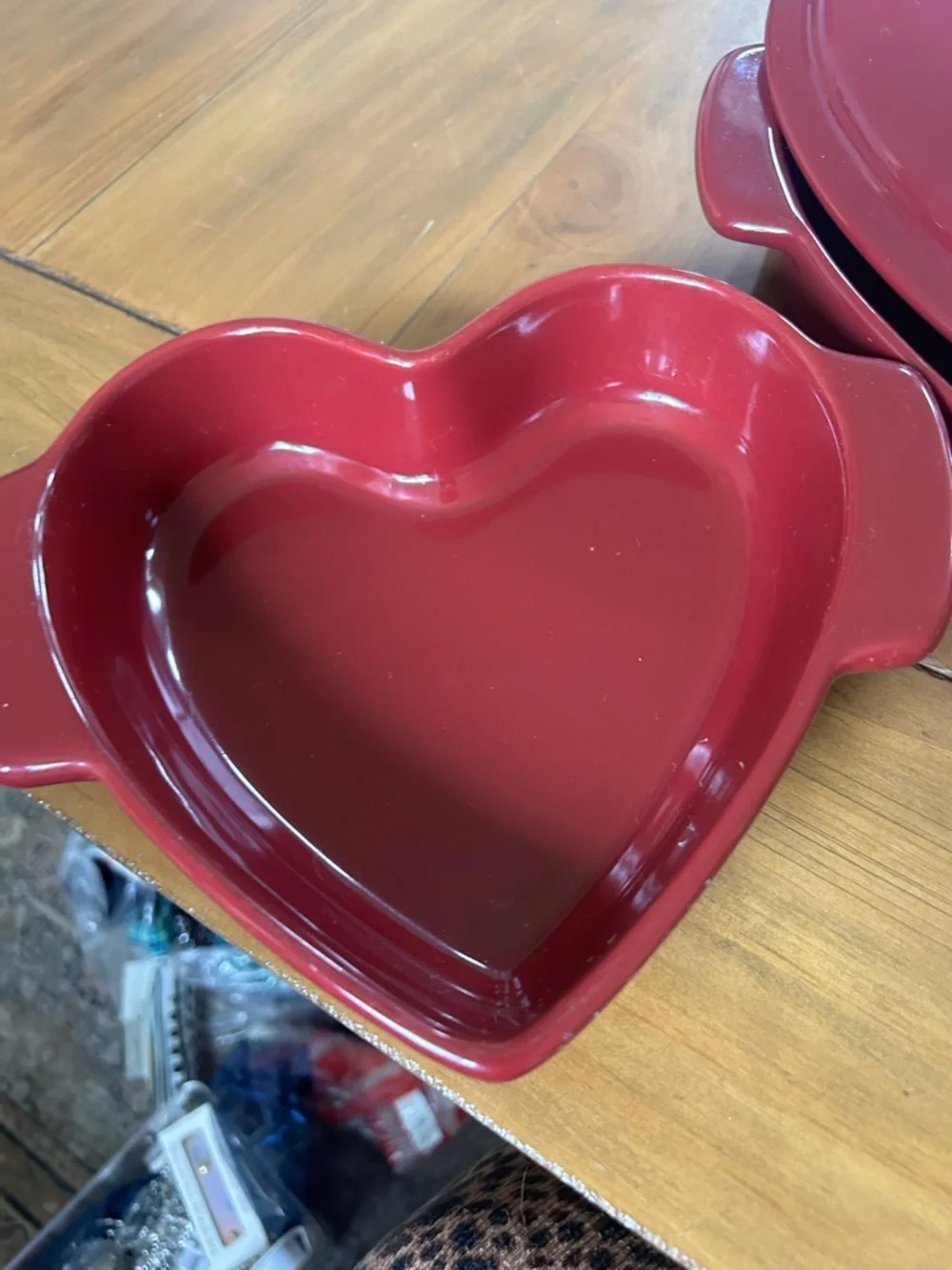 Chantel Red Heart-Shaped Covered Casserole Dish - Set of 2